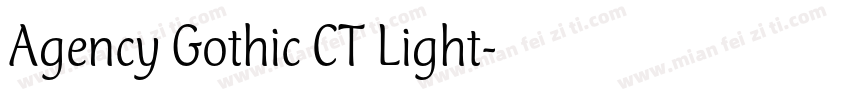 Agency Gothic CT Light字体转换